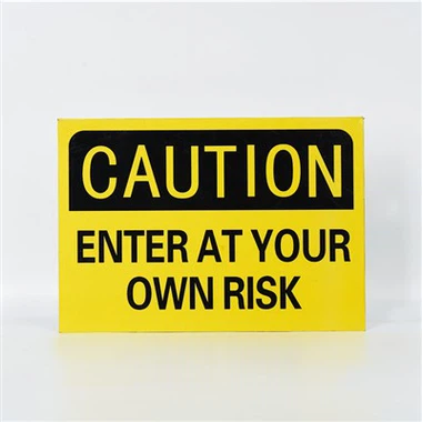 Varoitus Kirjoita oman riskin merkki